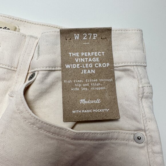 Madewell - The Perfect Vintage Wide Leg Crop Jean - Women's 27 Petite - NWT - Picture 1 of 9